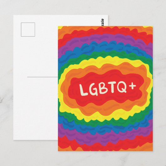 LGBT+pride. Keer, regenboogkleur. Briefkaart (Voorkant / Achterkant)