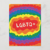 LGBT+pride. Keer, regenboogkleur. Briefkaart (Voorkant)