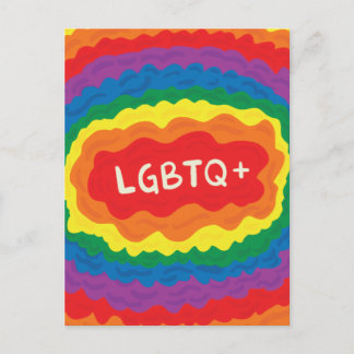 LGBT+pride. Keer, regenboogkleur. Briefkaart