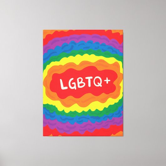 LGBT+pride. Keer, regenboogkleur. Canvas Afdruk (Voorkant)