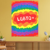 LGBT+pride. Keer, regenboogkleur. Canvas Afdruk (Insitu (Woonkamer))