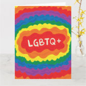 LGBT+pride. Keer, regenboogkleur. Kaart (Gele Bloem)