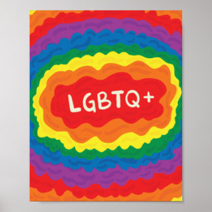 LGBT+pride. Keer, regenboogkleur. Poster