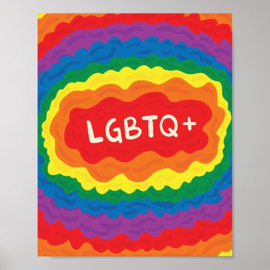 LGBT+pride. Keer, regenboogkleur. Poster (Voorkant)