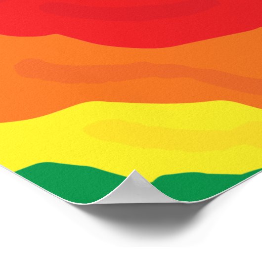 LGBT+pride. Keer, regenboogkleur. Poster (Hoek)