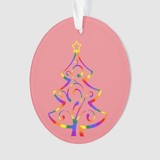 LGBT+ Pride kerstboom Acrylisch Ornament (voorkant)