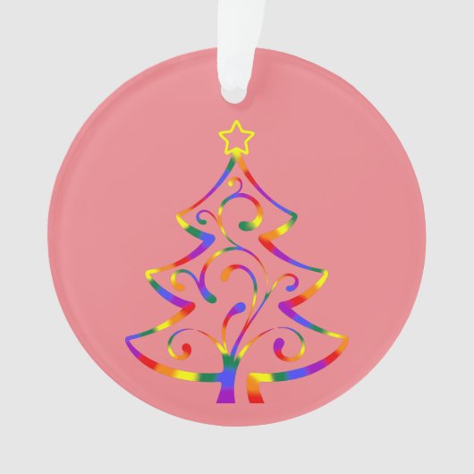 LGBT+ Pride kerstboom Acrylisch Ornament (voorkant)