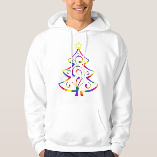 LGBT+ Pride Kerstboom Hoodie (Voorkant)