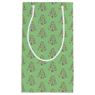 LGBT+ Pride Kerstboom Patroon Gift Bag Klein Cadeauzakje