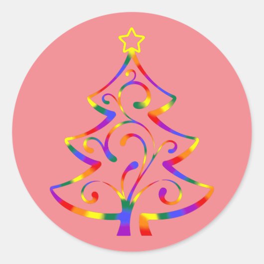 LGBT+ Pride Kerstboom Stickers (Voorkant)