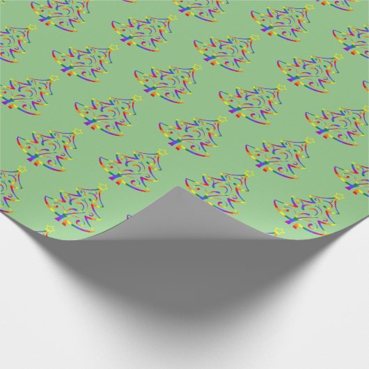 LGBT+ Pride kerstboompapier met kerstboomvulling Cadeaupapier (Hoek)
