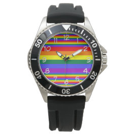 LGBT Pride kleuren genummerd Horloge