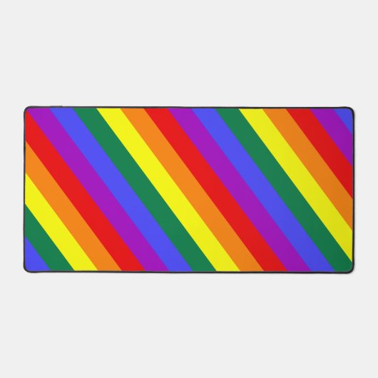 LGBT Pride Kleuren Strepen Bureaumat (Voorkant)