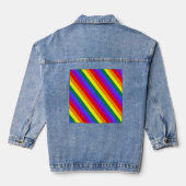 LGBT Pride Kleuren Strepen Denim Jacket (Achterkant)