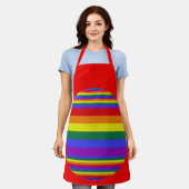 LGBT Pride Kleuren Vrouwen Schort (Gedragen)
