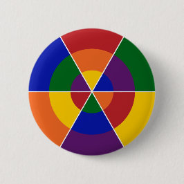 LGBT Pride kleurrijke geometrische regenboog Ronde Button 5,7 Cm