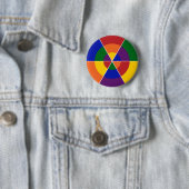 LGBT Pride kleurrijke geometrische regenboog Ronde Button 5,7 Cm (In situ)