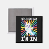 LGBT-pride Klinkt homo Ik ben in de regenboogeenho Magneet (Voorkant / Achterkant)