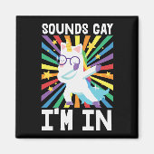 LGBT-pride Klinkt homo Ik ben in de regenboogeenho Magneet (Voorkant)