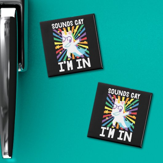 LGBT-pride Klinkt homo Ik ben in de regenboogeenho Magneet