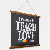 LGBT Pride-leraar die ik beloof dat ik elke liefhe Hangend Wandkleed (Gebogen)