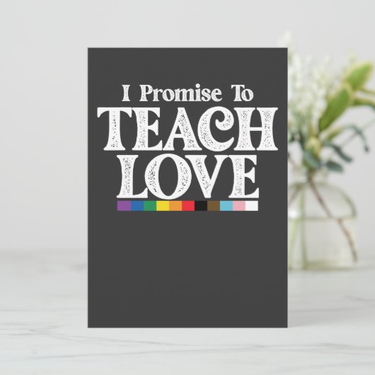 LGBT Pride-leraar die ik beloof dat ik elke liefhe Kaart (Staand voorkant)