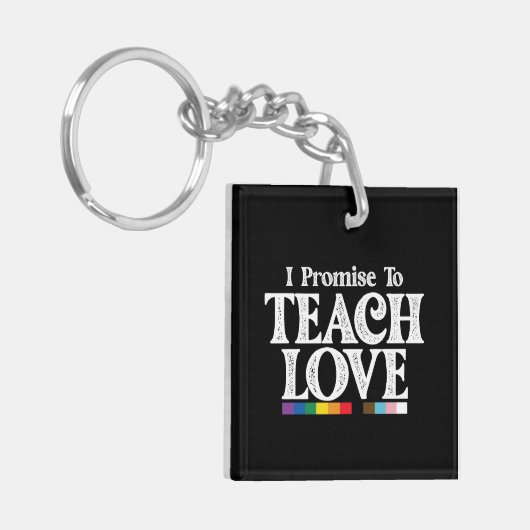 LGBT Pride-leraar die ik beloof dat ik elke liefhe Sleutelhanger (Voorkant Links)