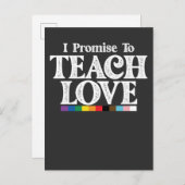 LGBT Pride-leraar die ik beloof dat ik elke liefhe Uitnodiging Briefkaart (Voorkant / Achterkant)