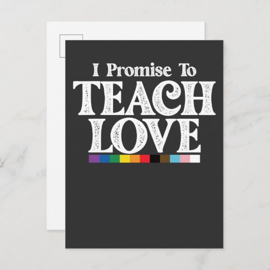 LGBT Pride-leraar die ik beloof dat ik elke liefhe Uitnodiging Briefkaart (Voorkant / Achterkant)