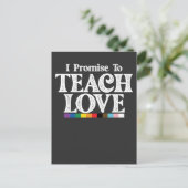 LGBT Pride-leraar die ik beloof dat ik elke liefhe Uitnodiging Briefkaart (Staand voorkant)