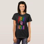 LGBT Pride Lesbian Relatie Sign Rainbow-tekst T-shirt (Voorkant volledig)