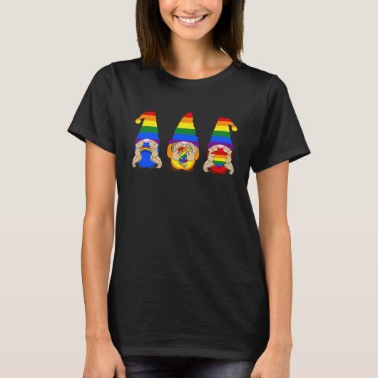 LGBT Pride LGBTQ Rainbow Gnomies  Proud with my Gn T-shirt (Voorkant)