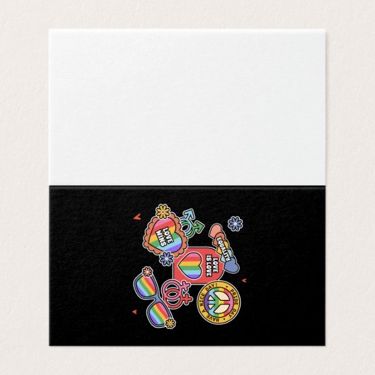 LGBT+pride. Liefde is liefde, gelijkheid, Pride da Kaart (Buitenkant ongevouwen)