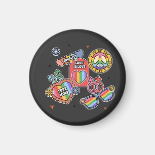 LGBT+pride. Liefde is liefde, gelijkheid, Pride da Magneet