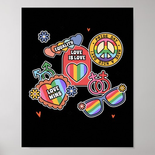 LGBT+pride. Liefde is liefde, gelijkheid, Pride da Poster (Voorkant)