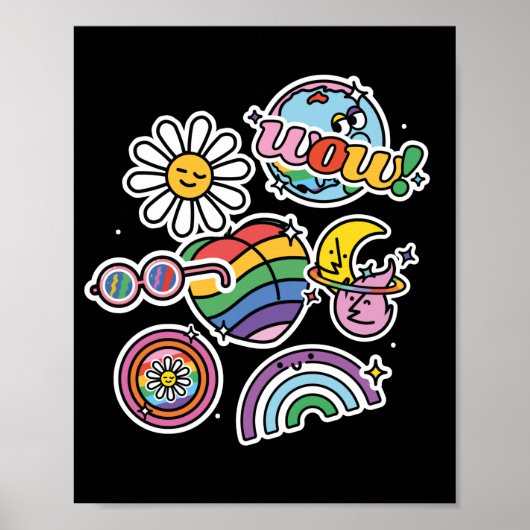 LGBT+Pride. liefde is liefde. Regenboogvlag. Poster (Voorkant)