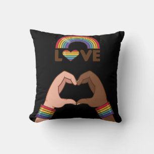LGBT+Pride. Liefde regenboog. Hart. Kussen
