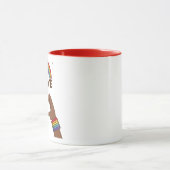 LGBT+Pride. Liefde regenboog. Hart. Mok (Midden)