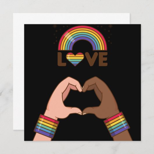 LGBT+Pride. Liefde regenboog. Hart. Poster (Voorkant / Achterkant)