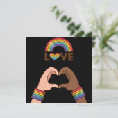 LGBT+Pride. Liefde regenboog. Hart. Poster (Staand voorkant)