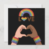 LGBT+Pride. Liefde regenboog. Hart. Poster (Voorkant)
