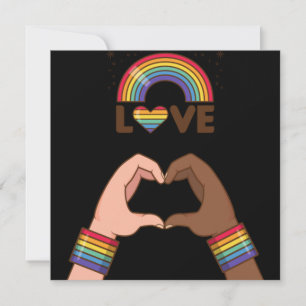 LGBT+Pride. Liefde regenboog. Hart. Poster