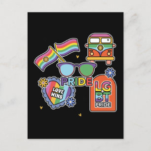 LGBT+Pride. liefde. Regenboog vlag Briefkaart