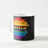 LGBT+Pride liefde, regenboogbloem Koffiemok (Voorkant links)