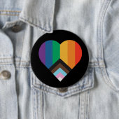 LGBT+pride liefde. Regenboogvlag Button (In situ)