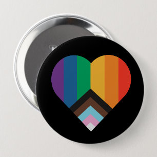 LGBT+pride liefde. Regenboogvlag Button