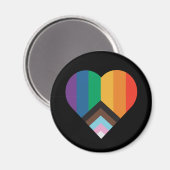 LGBT+pride liefde. Regenboogvlag Button Magneet (Voorkant / Achterkant)