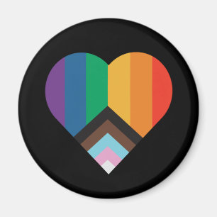 LGBT+pride liefde. Regenboogvlag Button Magneet