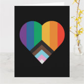 LGBT+pride liefde. Regenboogvlag Kaart (Gele Bloem)
