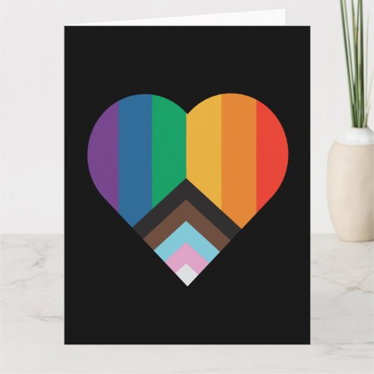 LGBT+pride liefde. Regenboogvlag Kaart (Voorkant)